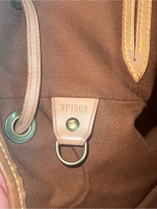 Louis Vuitton Monogram Canvas Backpack with Tan Leather Trim main image 7